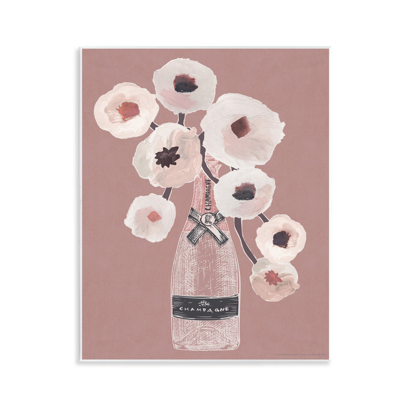 Art mural blanc coquelicots champagne par Reinders