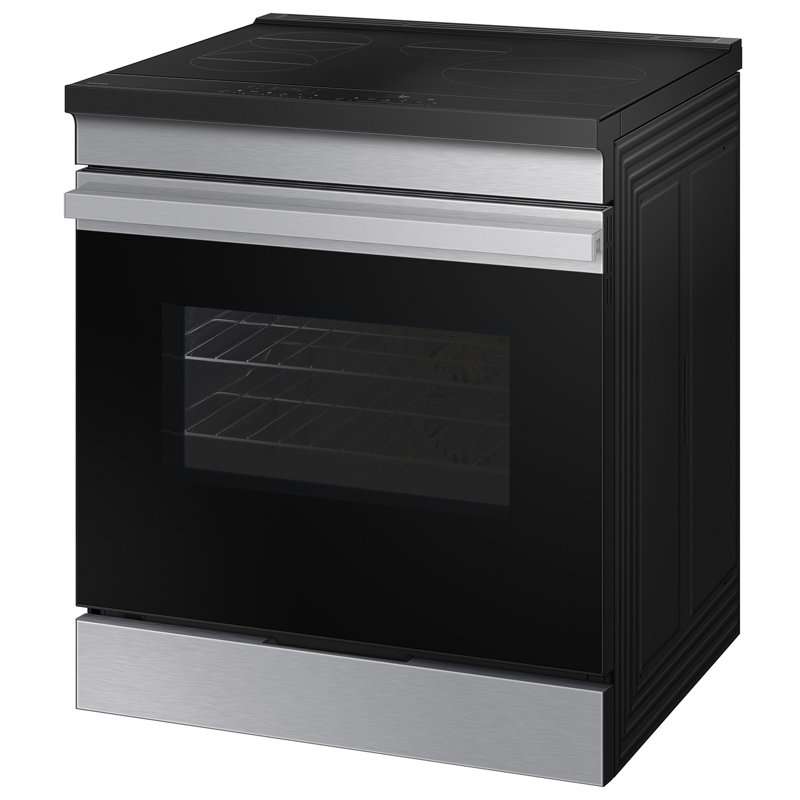 Samsung Bespoke Smart Slide-In Induction Range 6.3 cu. ft. with Anti-Scratch Glass Cooktop, Stainless Steel