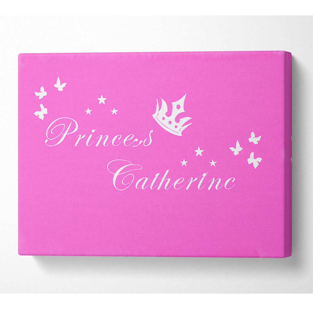 Dein eigener Name Prinzessin 2 Vivid Pink - Leinwanddrucke