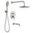 Tub and Shower Faucet Set with 9" Rainfall Shower Head and 3‑Setting Handheld Shower, Valve Included-109786361