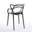 Chaise en plastique 4 pièces noir-1237391700