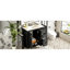 Meuble-lavabo noir 36 po avec lavabo en céramique: poignées élégantes et élégantes