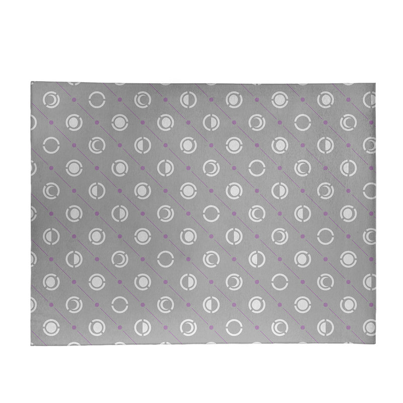 Tapis à phases gris/mauve moon phases, Rectangle 8 pi x 10 pi