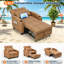 4 in 1 Convertible Sofa Chair Sleeper Chair Pull Out Bed with Vibration Massage Lumbar Pillow, Single Sofa Recliner with USB/Type-C Port, Cup Holders and Side Pocket for Small Spaces.