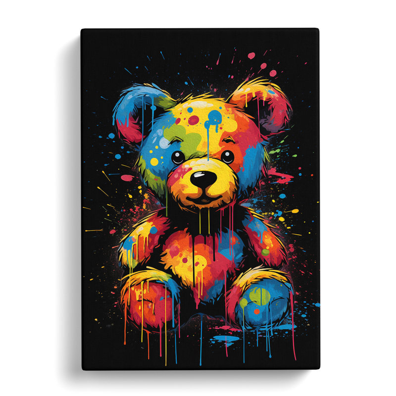 Teddy Bear Pop - Wrapped Canvas, 76cm H x 50cm W x 3cm D