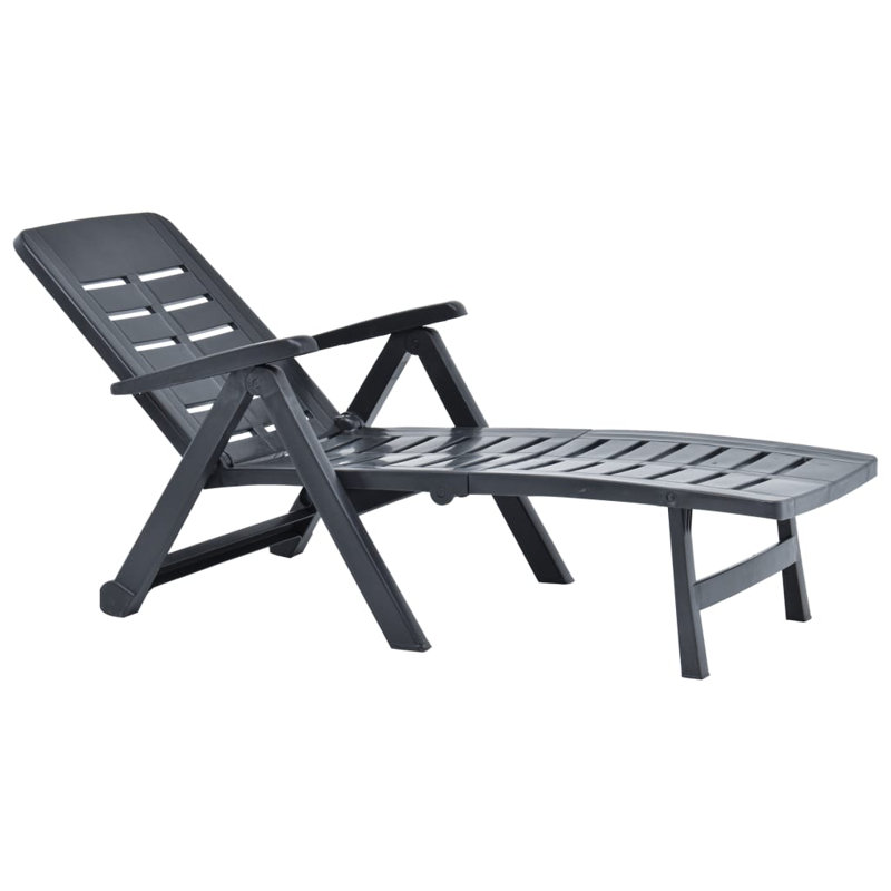Chaise longue d'extérieur pliante, Anthracite