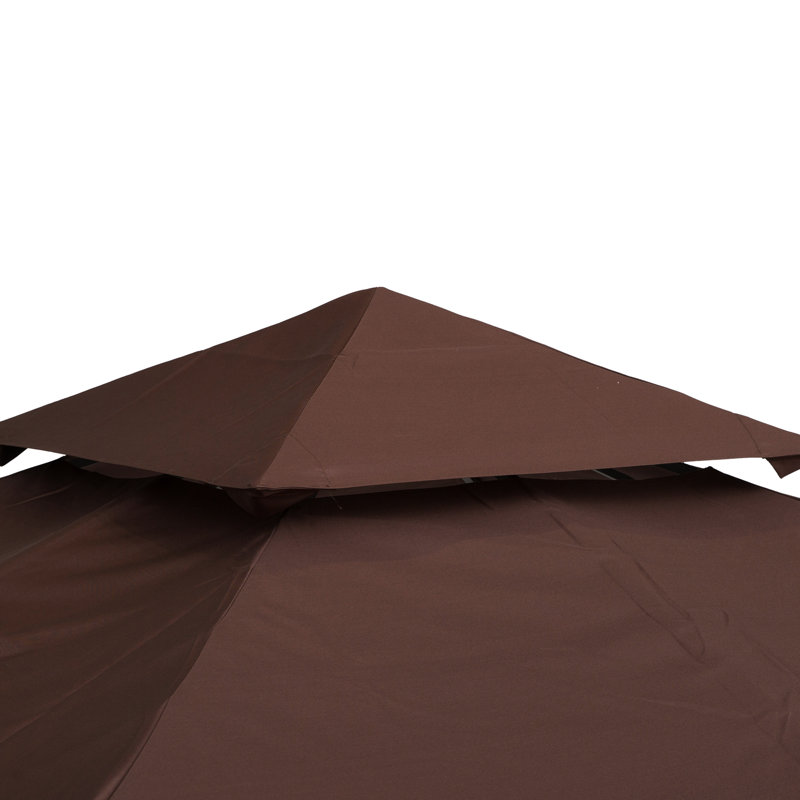 Auvent de remplacement pour abri de jardin 9,83 pi X, 2 housses de protection solaire, café, pour 01-0153 et 100100-076 Auvent de remplacement 9,8 pi, tissu de blocage