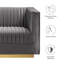 Causeuse modulaire en velours Sanguine Channel-627604412