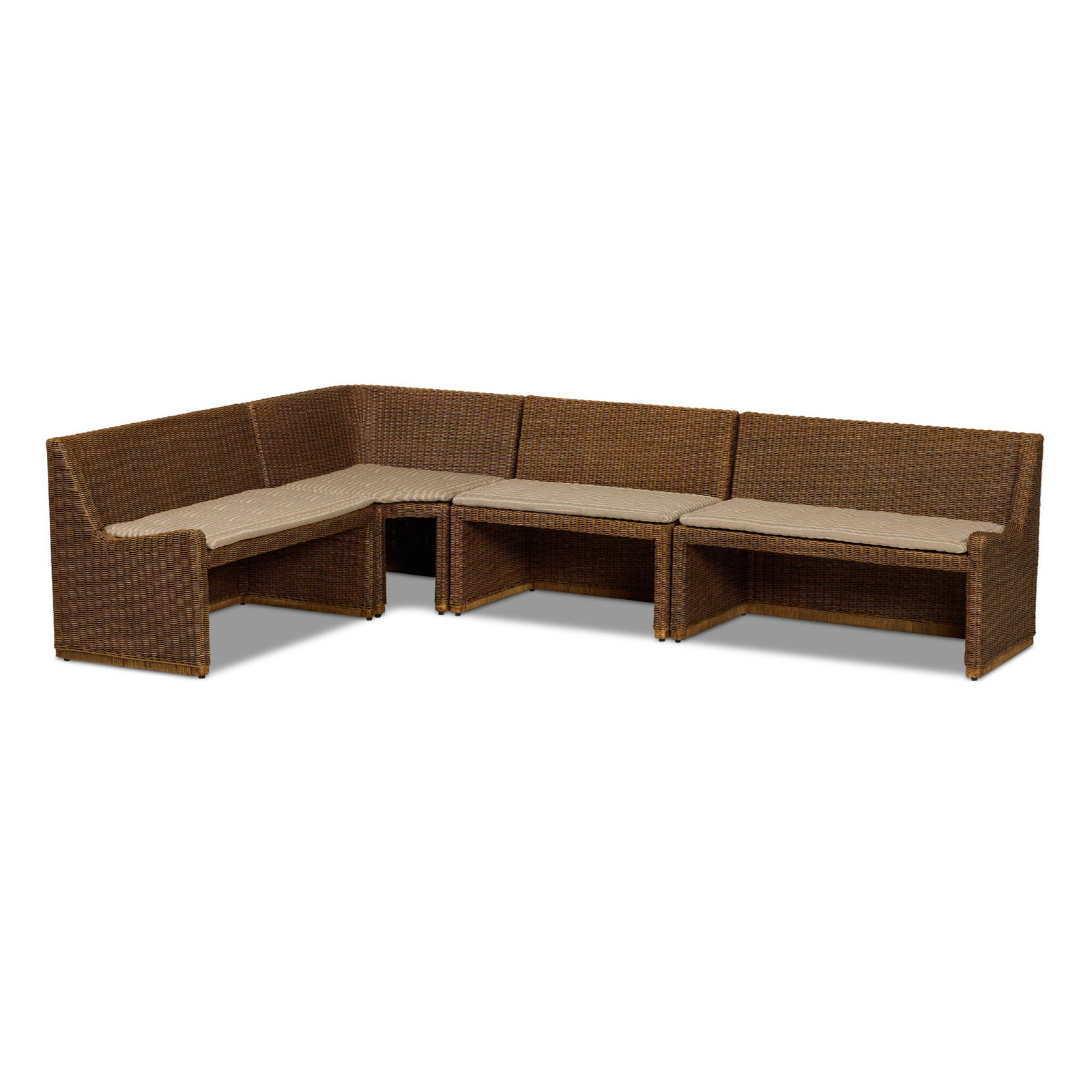 Senna Dining Banquette L Shape-Left, 32.5" H x 121.75" W x 83.25" D