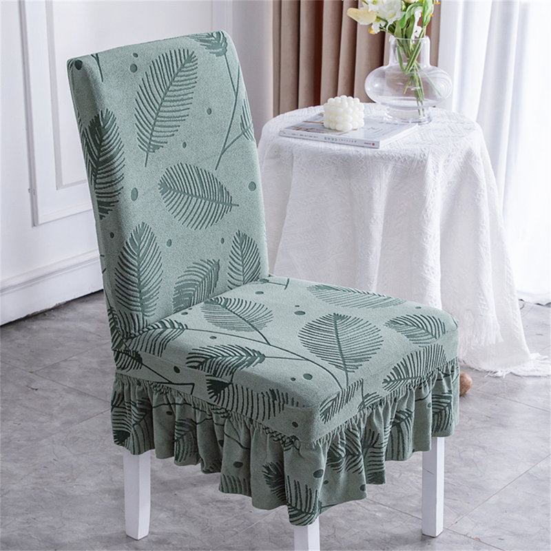Housse texturée pour chaise de salle à manger Green Leaf