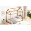 Lit simple en bois