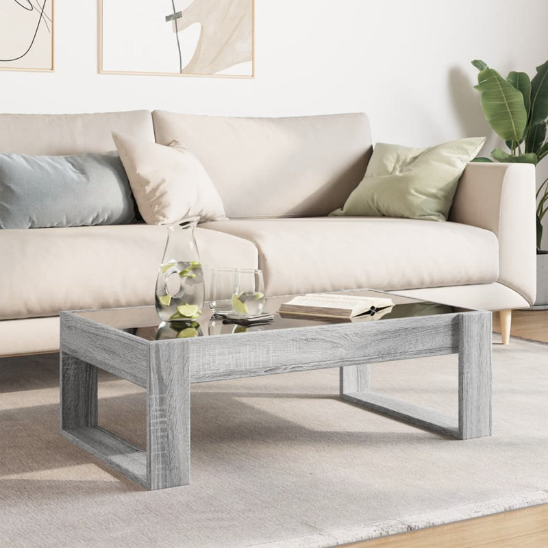 Cyndal Coffee Table, 30cm H x 90cm L x 53cm W, Grey Sonoma