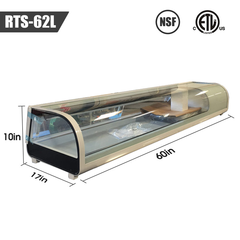 Cooler Depot 6.2 Cubic Feet Refrigerated Display Case - 63''
