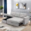 Canapé modulaire en L 86,6 po avec méridienne de rangement et lit escamotable Kr Crystalin