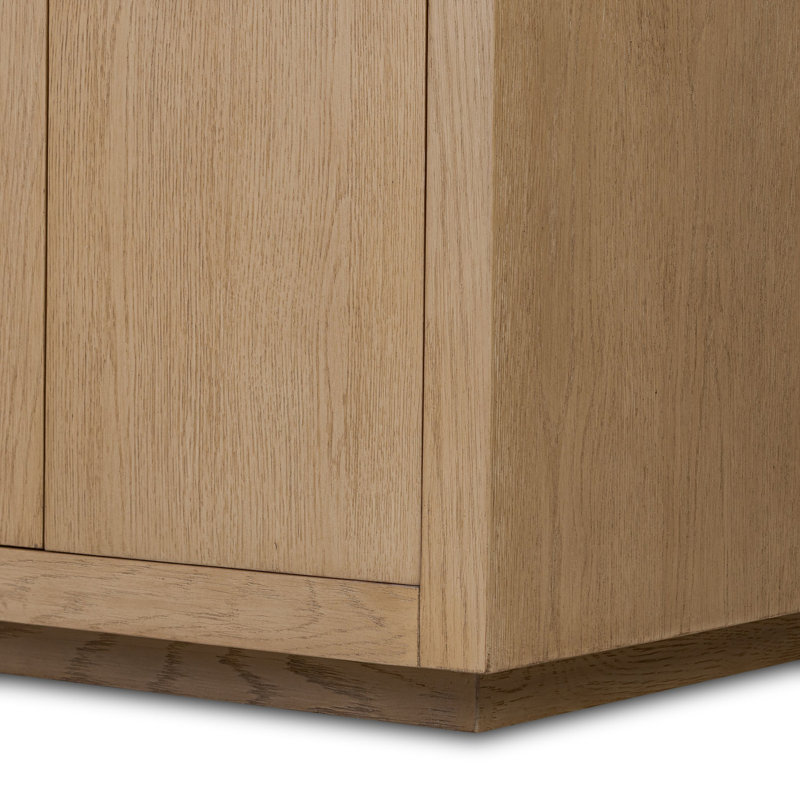 Everett Double Vanity-Satin Light Wash Oak, Satin Light Wash Oak Veneer