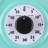 Retro Turquoise 9.5''×12.5'' Multi-function Kitchen Wall Clock