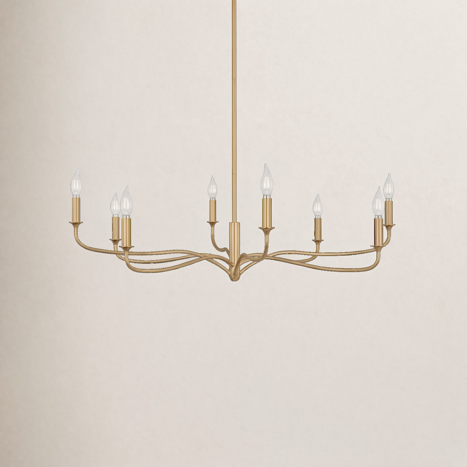 Wetherell Chandelier, 63" H x 42" W  x 42" D, 8, Gild