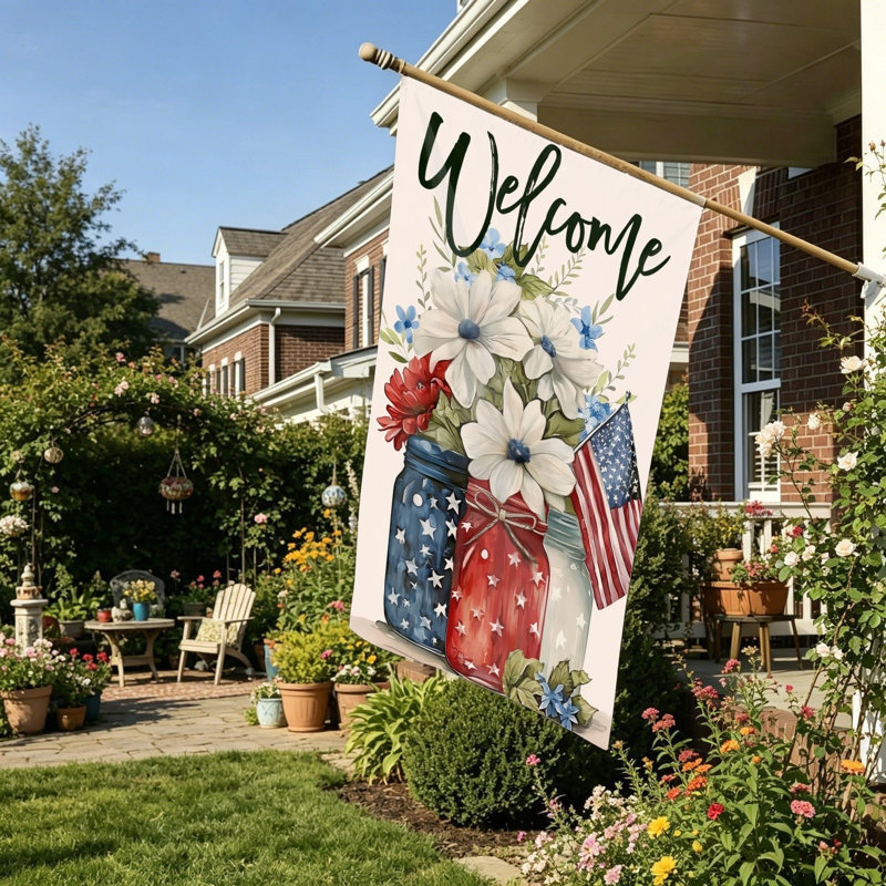 Drapeau de jardin Patriotic Mason