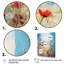 Rouge et blanc «Meadow View II», art mural prairie-1026686018-1026686020