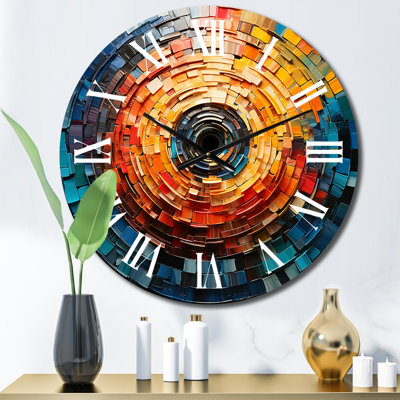 Horloge murale colorée