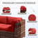 Treyshun Wicker 10 - Person Modular Patio Conversation Sets with Cushions