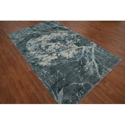 Nature Print Abstract Modern Area Rug 5x8