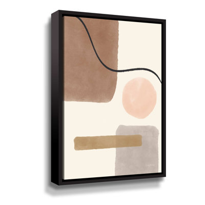 " Geo Abstract I Neutral Pink " Painting Print