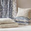 Ensemble de courtepointe 3 pièces en jacquard de coton et gaze, bleu-130783601-130783602