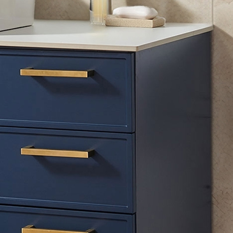 Ensemble de meuble-lavabo simple 36 po bleu