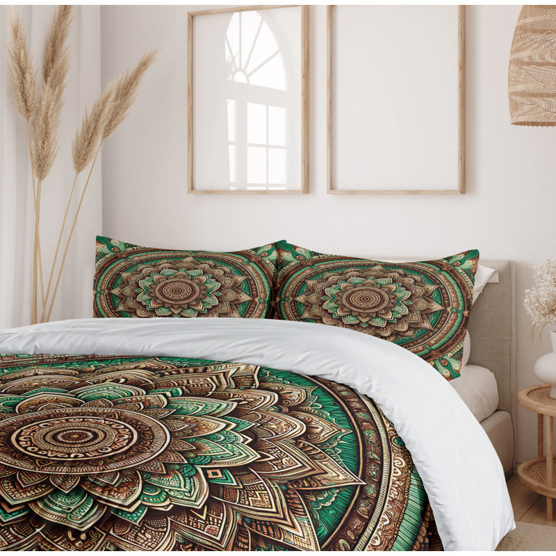 Green Duvet Cover, Queen Duvet Cover + 2 Standard Shams