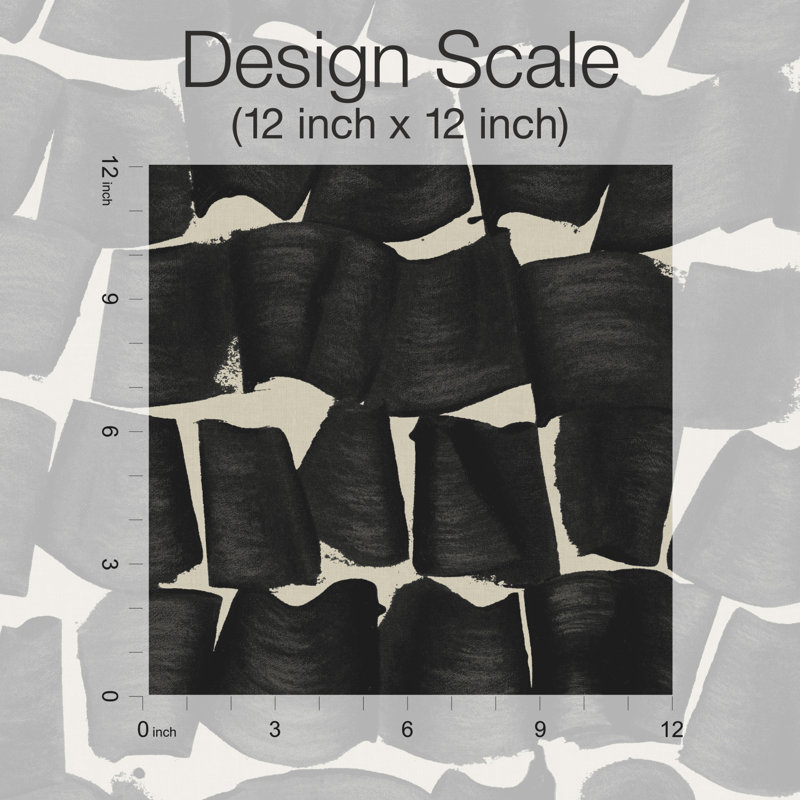 27' L x 27" W Wallpaper Roll, Black