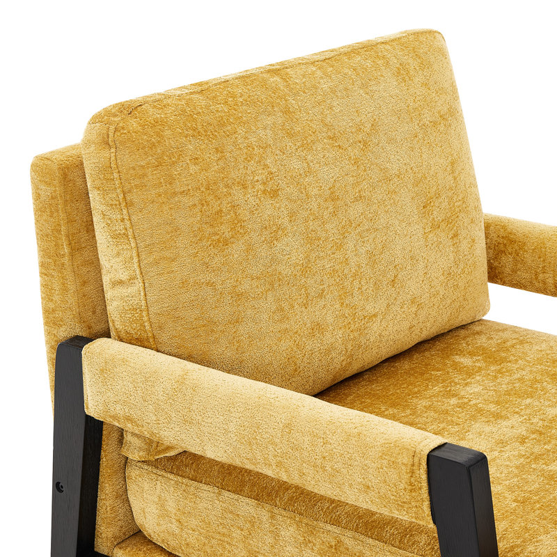 Fauteuil d'appoint Mid-Century, Jaune