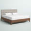 Lit plateforme tapissier très grand Herger au look moderne, H 43,7 po x l 80,51 po x L 85,83 po Herger-823804034-823804035