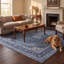 Tapis Dune2 traditionnel surteint uni bleu-gris-crème, lavable à la machine, antidérapant, à poils courts, pour l'intérieur et l'extérieur, adapté aux animaux domestiques, idéal pour le salon, la chambre, la salle à manger, l'entrée, le couloir ou le bureau.-958292816