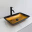 Lavabo de salle de bain vasque rectangulaire en verre 22 "x 14,2" avec bonde escamotable-118628252