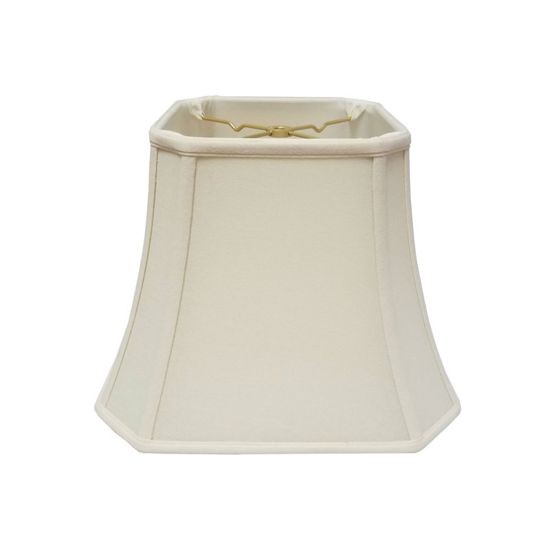 Abat-jour cloche en soie / shantung (araignée), Lin coquille d'œuf, H 13 po x l 16 po x P 16 po