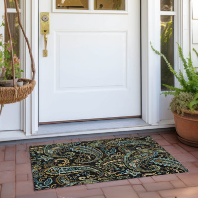 Kinslee Washable Paisley Indoor / Outdoor Rug