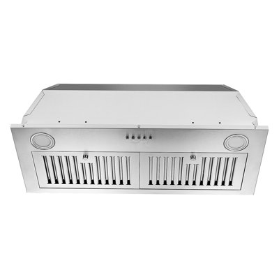 SNDOAS 28" Stainless Steel 600 CFM Convertible Insert Range Hood with Baffle Filter