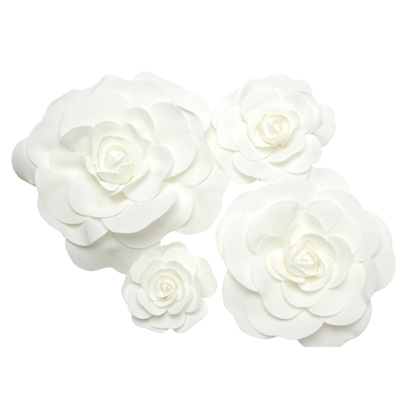 Décoration murale en mousse rose, Blanc, H 21 po x l 21 po x p 1,19 po