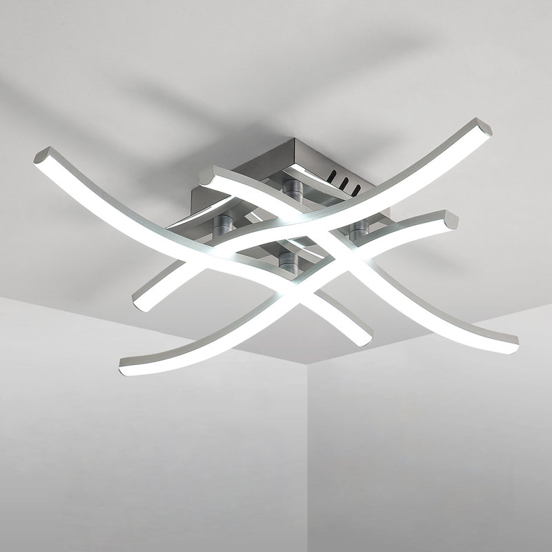 Plafonnier semi-encastré 4 lumières DEL Deveah