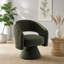 Fauteuil d'appoint pivotant, chaise de salon rembourrée moderne avec rembourrage épais pour la lecture, vert