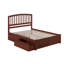 Lit plateforme avec rangement en bois massif et pied de lit Florio-487897604-487897722