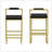 2PCS Velvet Bar Stools With Gold Metal Legs-1918339071-1918339070