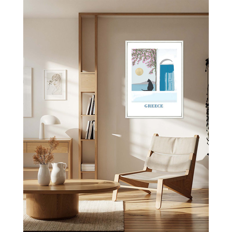 Greece Travel Poster - Framed, Medium
