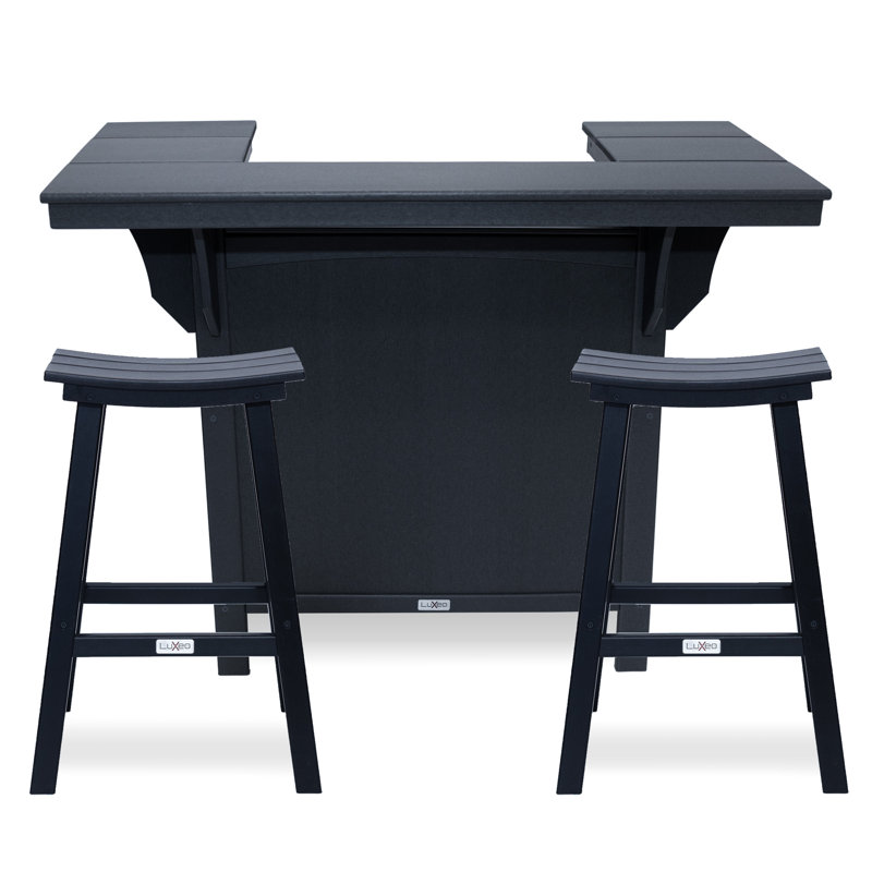 Bailey-Cabo Serving Counter(3-Piece Set), Black
