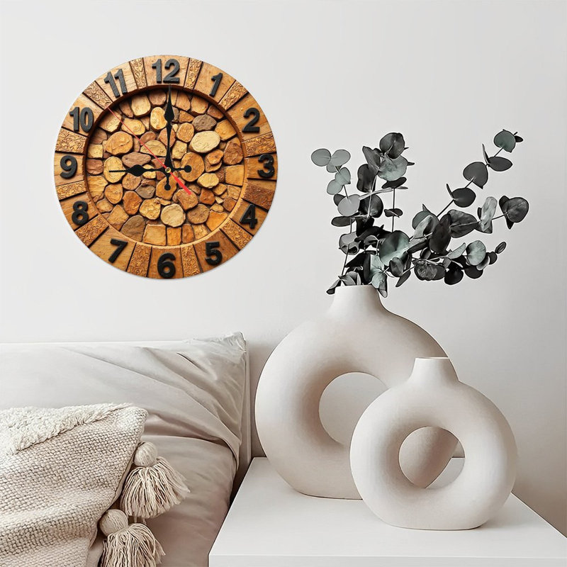Horloge murale rustique