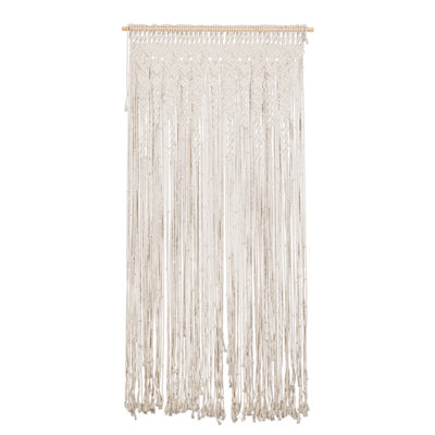 Faysal Cotton Blend Sheer Door Curtain Single Panel