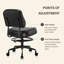 Tabouret pivotant pneumatique à roulettes 504 KALEA avec repose-pieds réglable-942087264