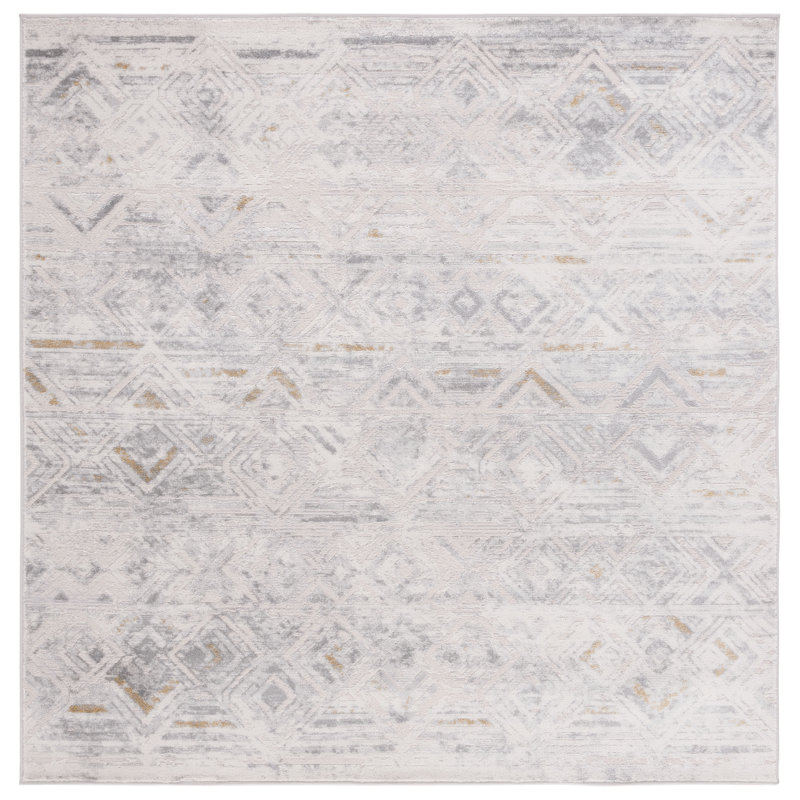 Palma Performance Geometric Rug, Square 6'7"