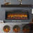 44 Inch Wall Recessed Electric Fireplace With Remote And Imitation Flame , LED Light Heater
